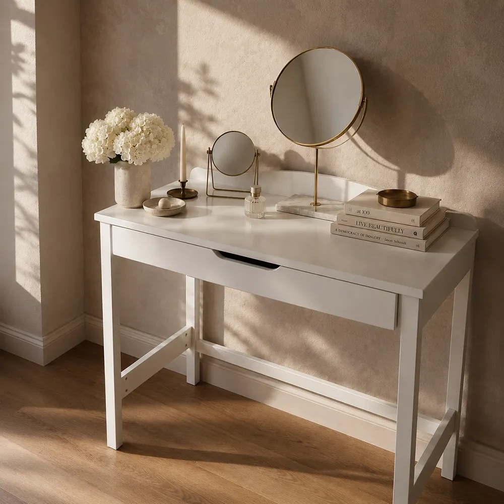 Woodies Stardust Desk psací stůl se zásuvkou bílý