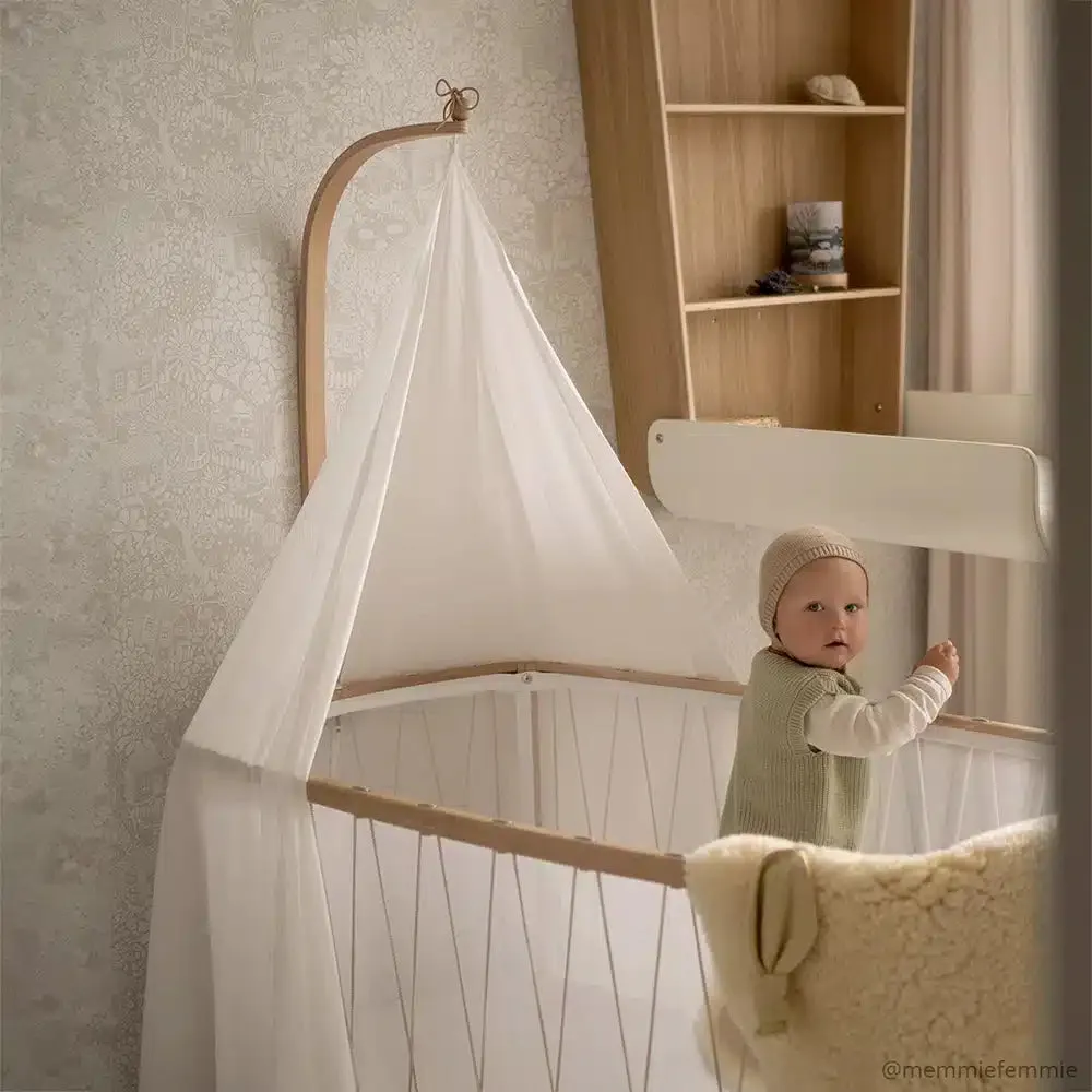 Charlie Crane KIMI White Veil baldachýn bílý biobavlna
