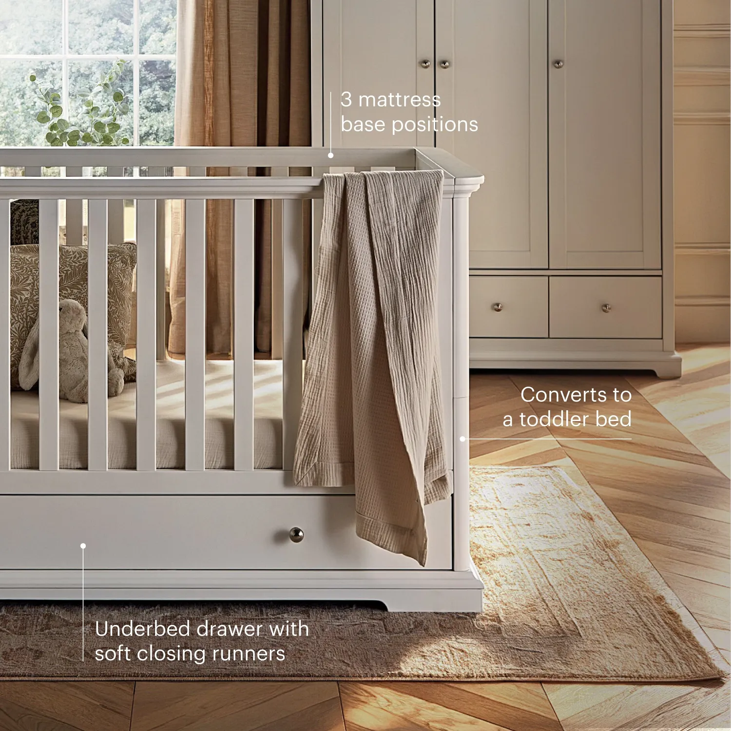 Cuddleco Beaumont bílá sestava nábytku 2dílná