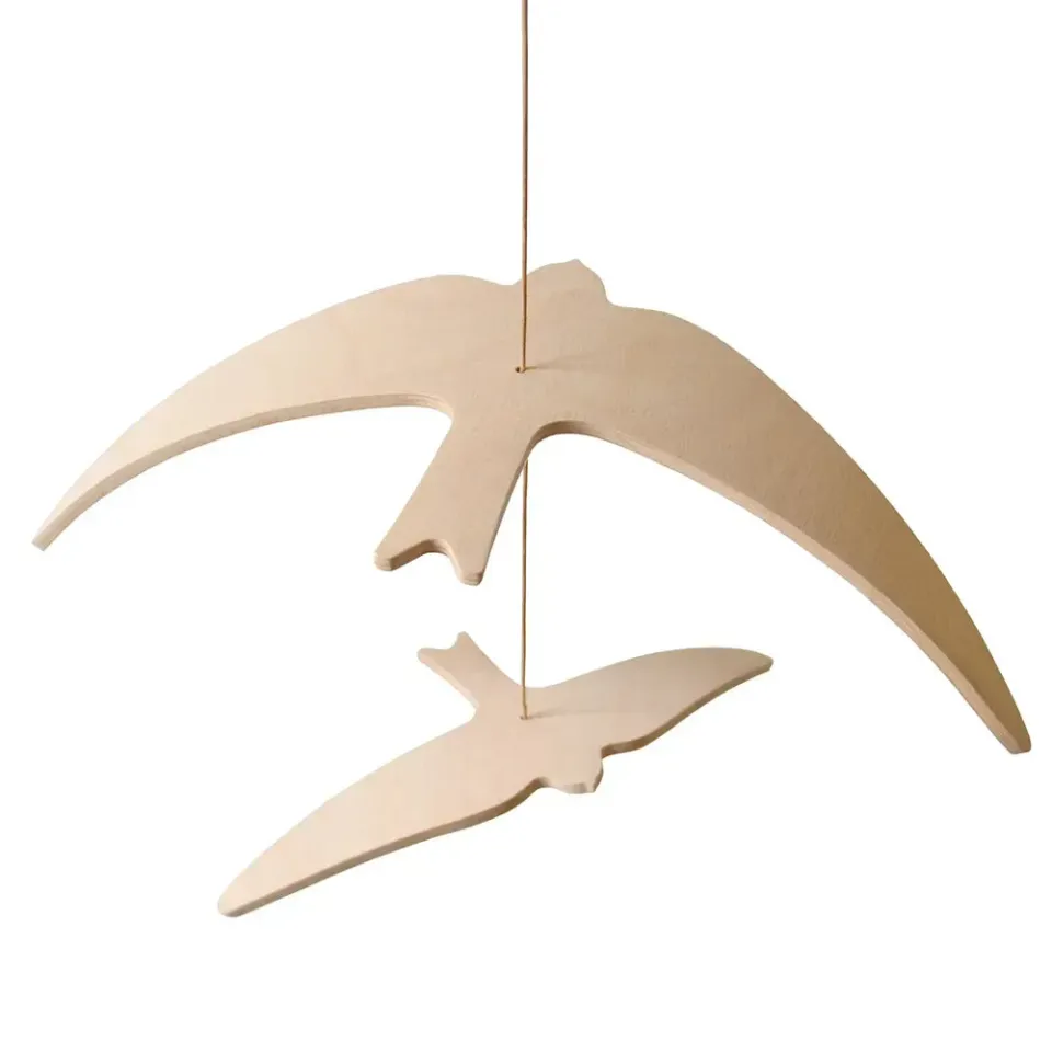 Charlie Crane KANO BIRDS dřevěný kolotoč vlaštovky