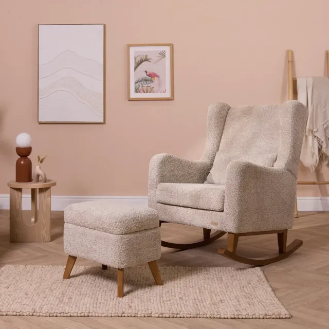 Tutti Bambini Harper Wingback Rocking Chair & Footstool kojicí křeslo