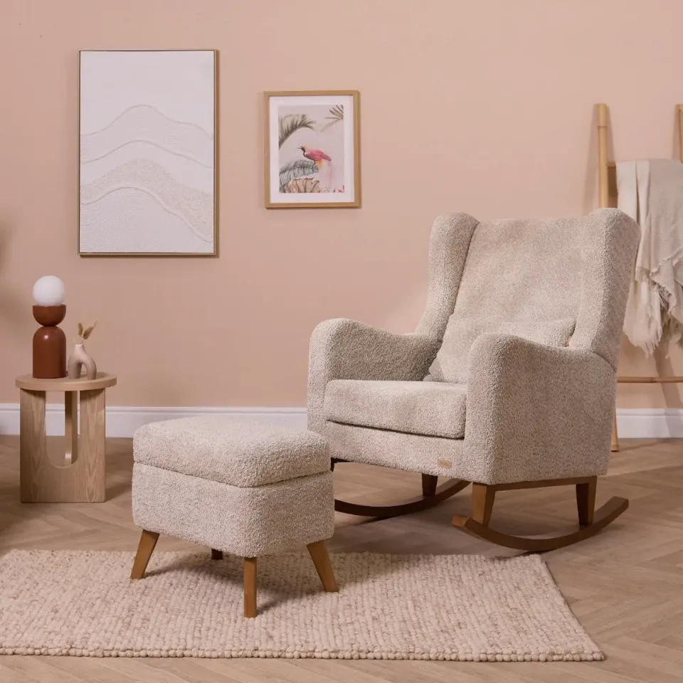 Tutti Bambini Harper Wingback Rocking Chair & Footstool kojicí křeslo