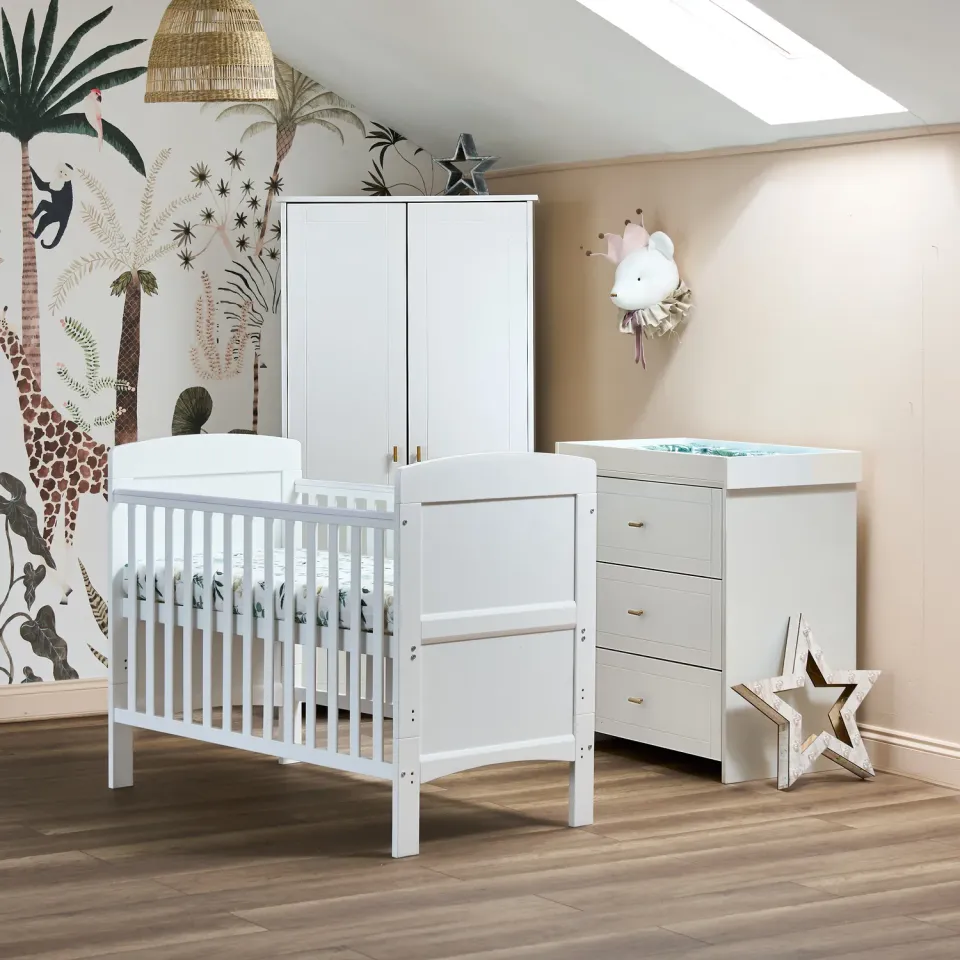 Obaby Gracie Mini sestava 3dílná bílá 120x60