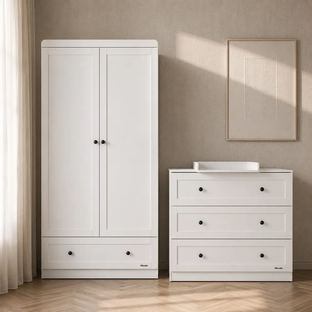 Woodies Classic komoda s přebalovákem bílá