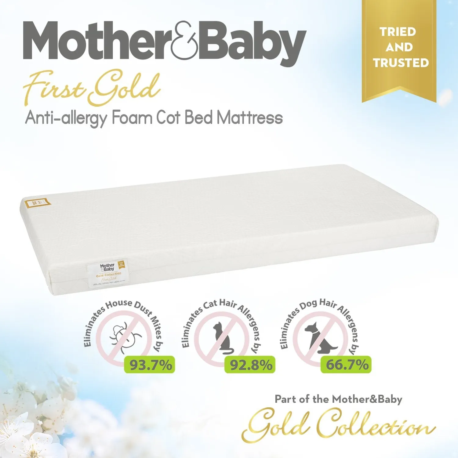 Cuddleco Mother&Baby First Gold matrace 140×70 antialergická