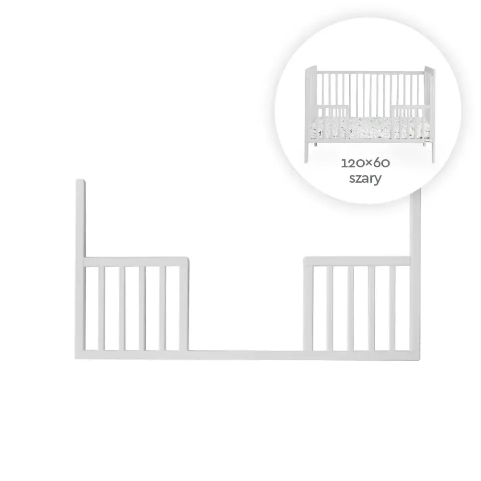 Woodies DayBed otevřený bok 120x60 šedý