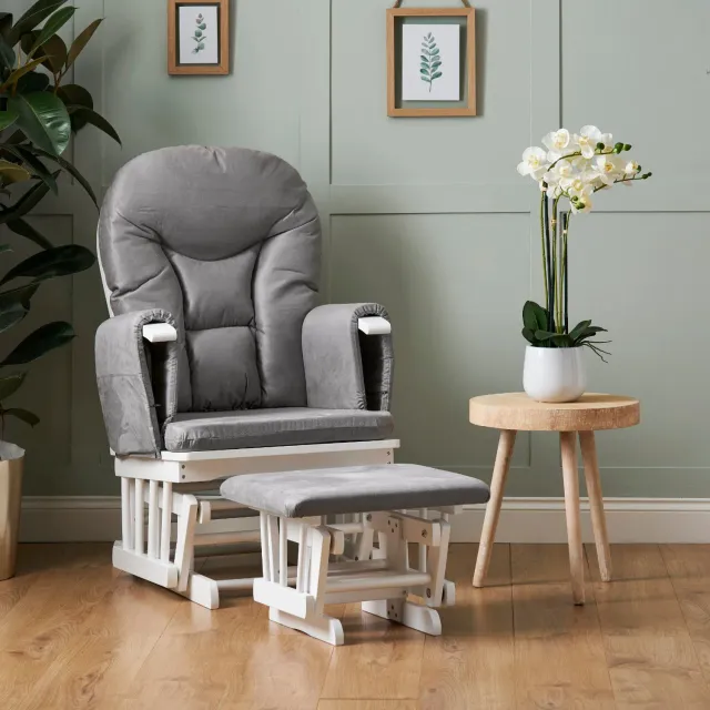 Obaby Reclining Glider Chair & Stool houpací křeslo s taburetem
