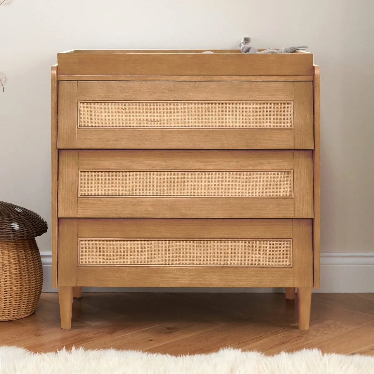 Tutti Bambini Japandi 2dílná sada nábytku Light Oak ratanová