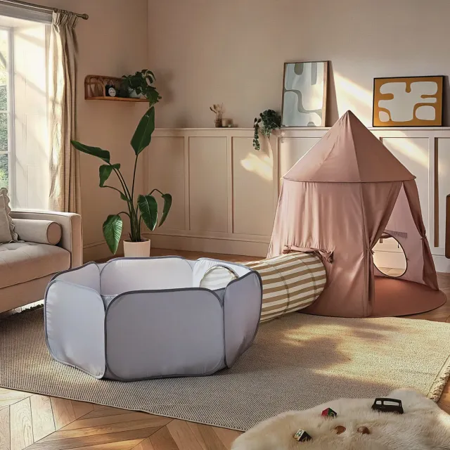 Cuddleco Pop-up Play 3dílný hrací set stan tunel