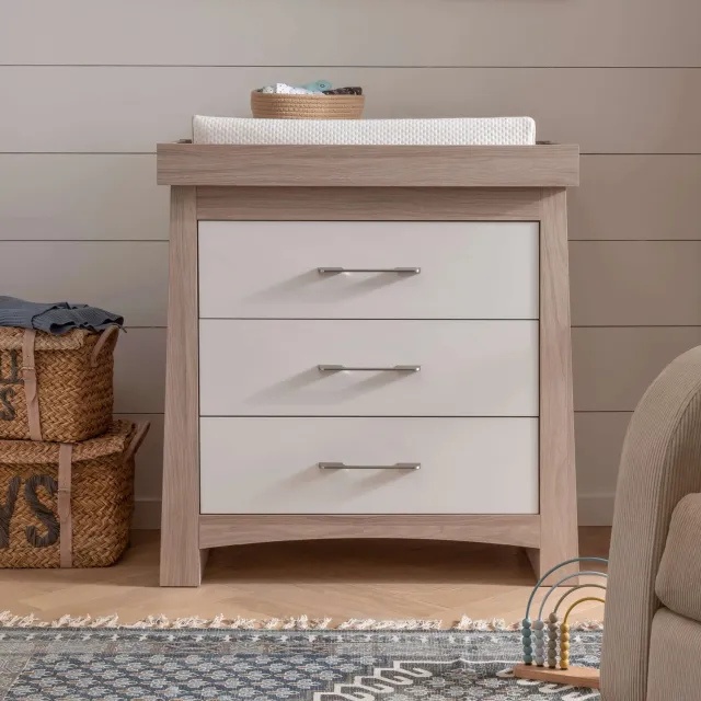 Cuddleco Lana přebalovací komoda Ash White 3 zásuvky