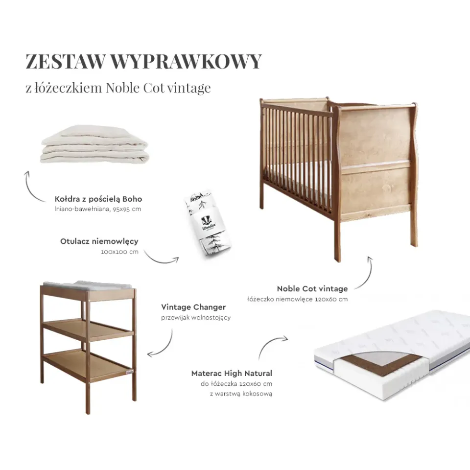 Woodies Noble Cot vintage výbavička 5dílná