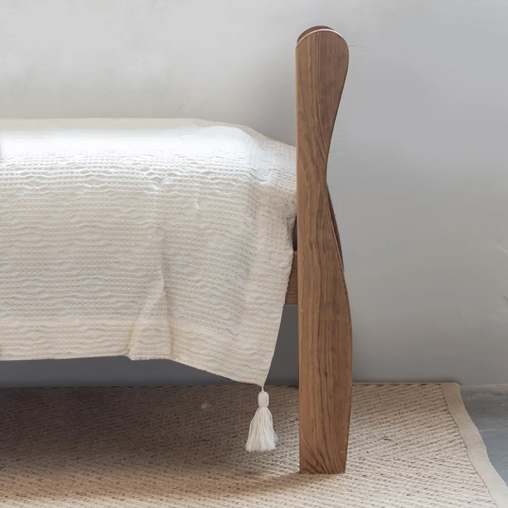 Woodies Boho dětská deka krémová bambusová
