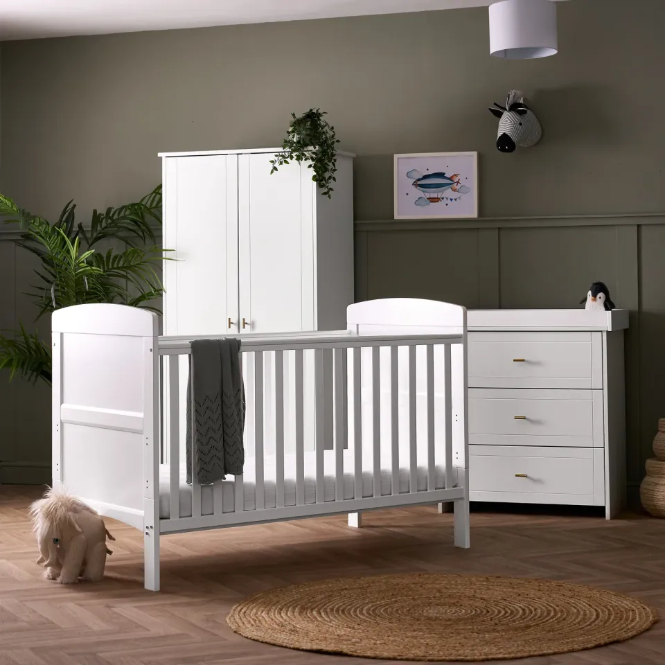 Obaby Gracie 3dílná pokojová sada 140 x 70 bílá s přestavbou