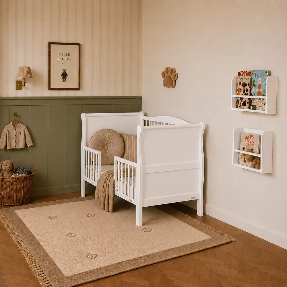 Woodies Noble Cot Bed postýlka 140×70 cm bílá
