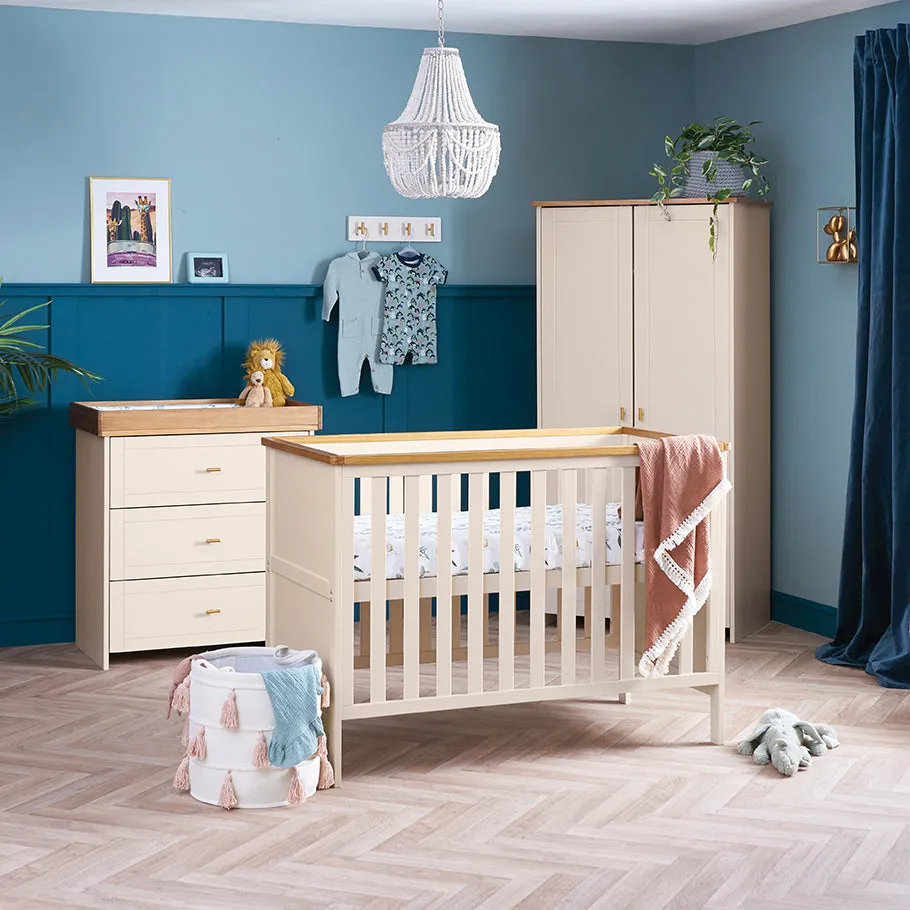 Obaby Evie Mini 3dílná pokojová sada 120 x 60 Cashmere s háčky